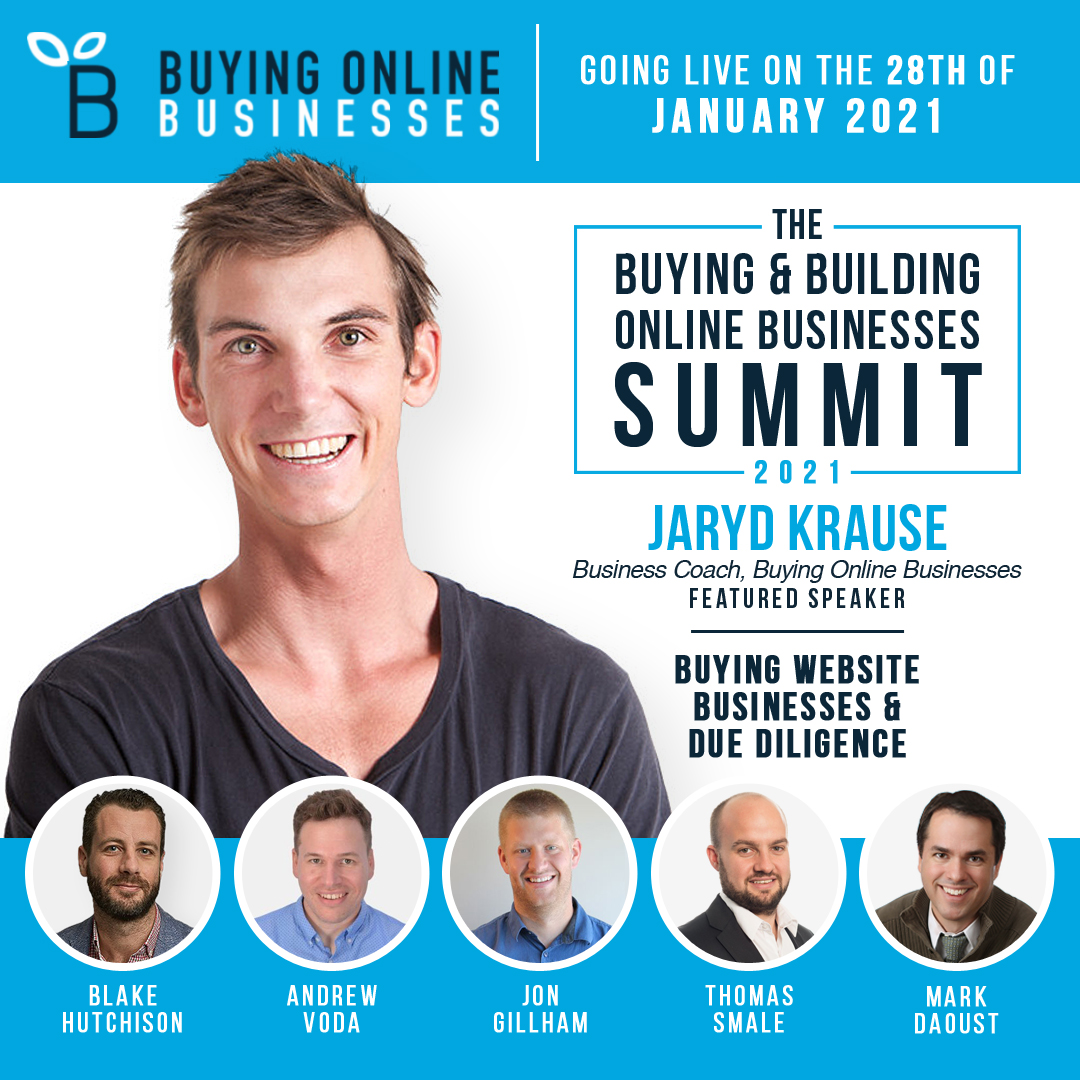 Buying Online Businesses Summit Jaryd Krause