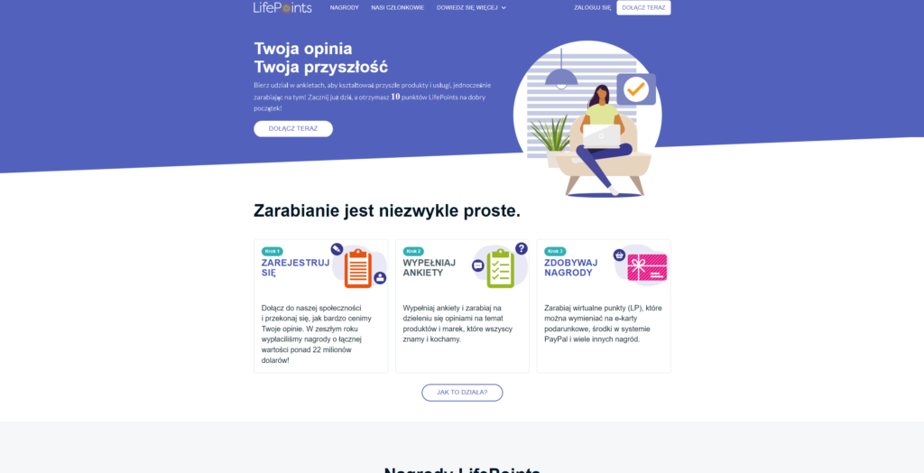 LifePoints Landing page